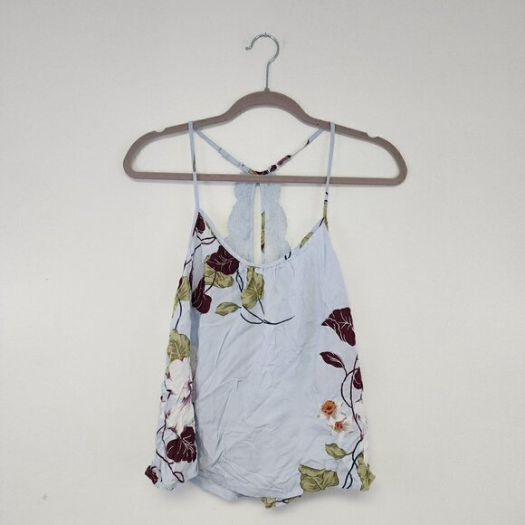 NWT In Bloom by Jonquil Beautiful Dreamer Camisole Top Blue Floral Small - Picture 3 of 6